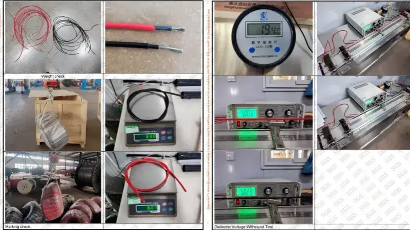 solar cable manufacturer in China, solar cable SGS test